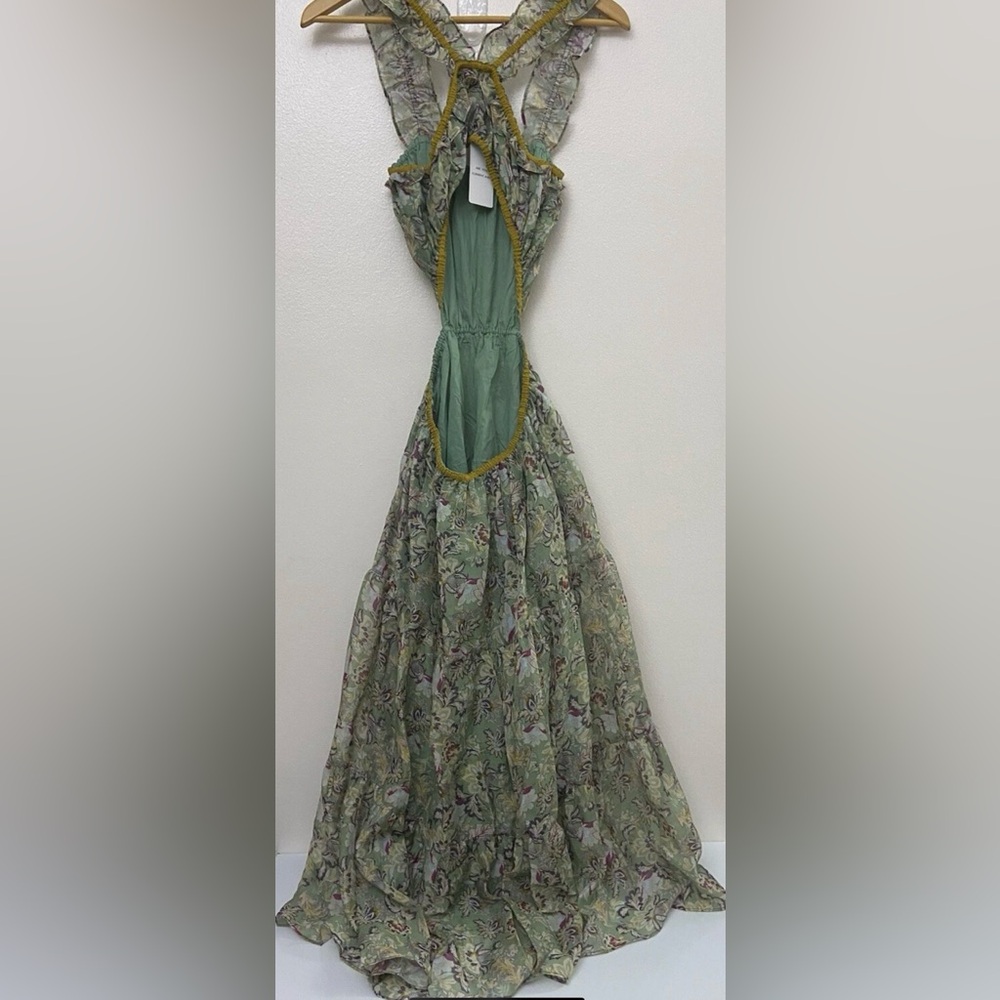 CURRENT AIR Lasalle Open Back Midi Dress In Floral Sage Sz S NWT - Picture 9 of 14